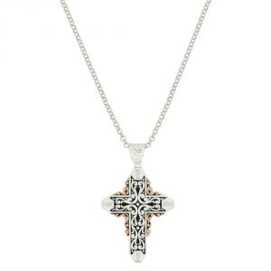 Montana Silversmiths Sunset Glow Filigree Cross Necklace (NC3507RG)